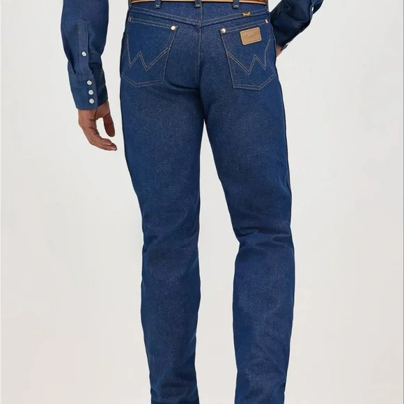 Wrangler Men's Dark Blue Rigid Cowboy Cut Jeans NWT Size 37x32 - Picture 1 of 7
